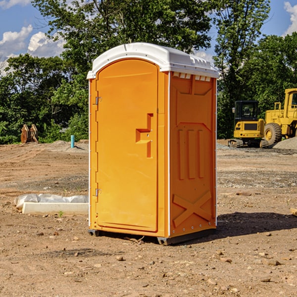 how often are the porta potties cleaned and serviced during a rental period in Marysville IA